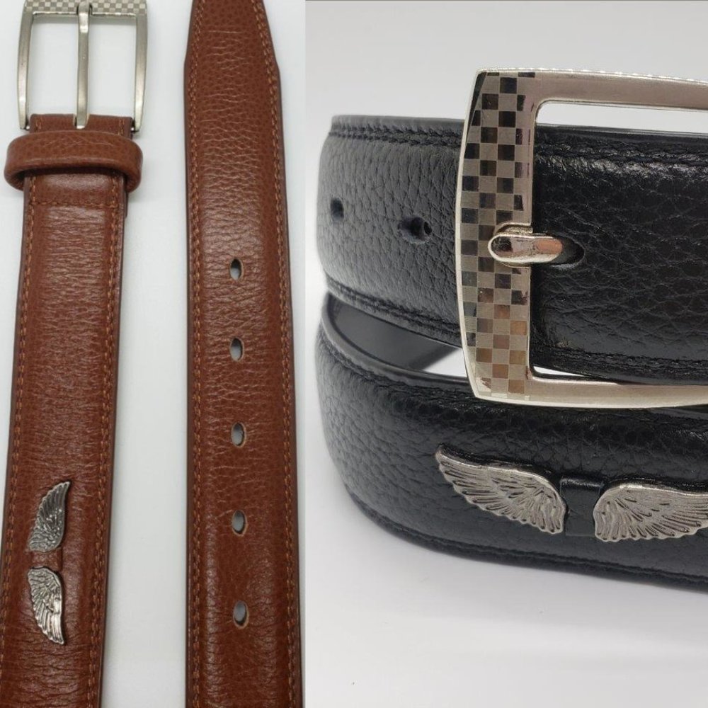 Leather Staggerwing Belt